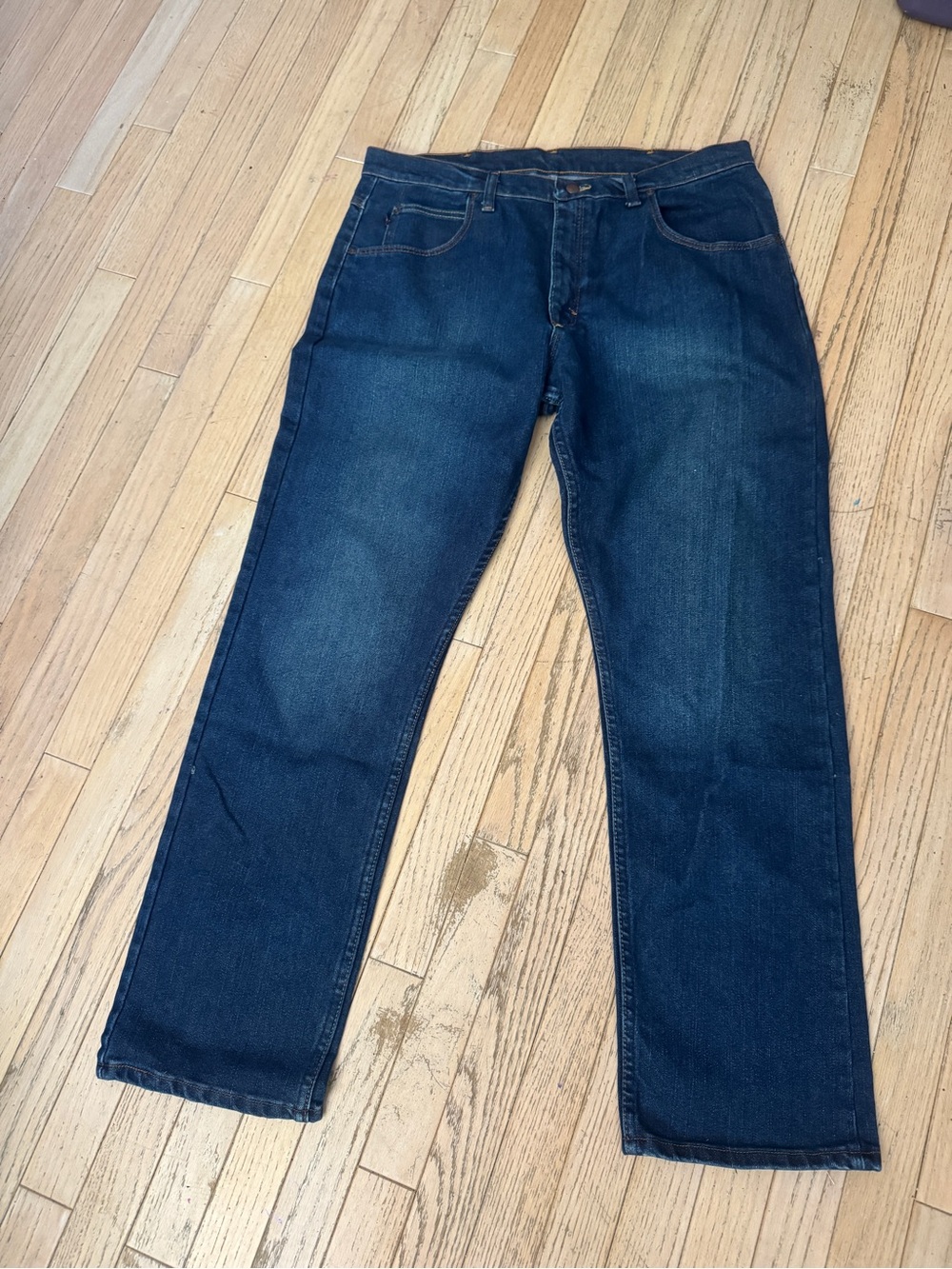 Red Kap Flex High Waisted Boyfriend Jeans NWT Size 38x32 Distressed Indigo